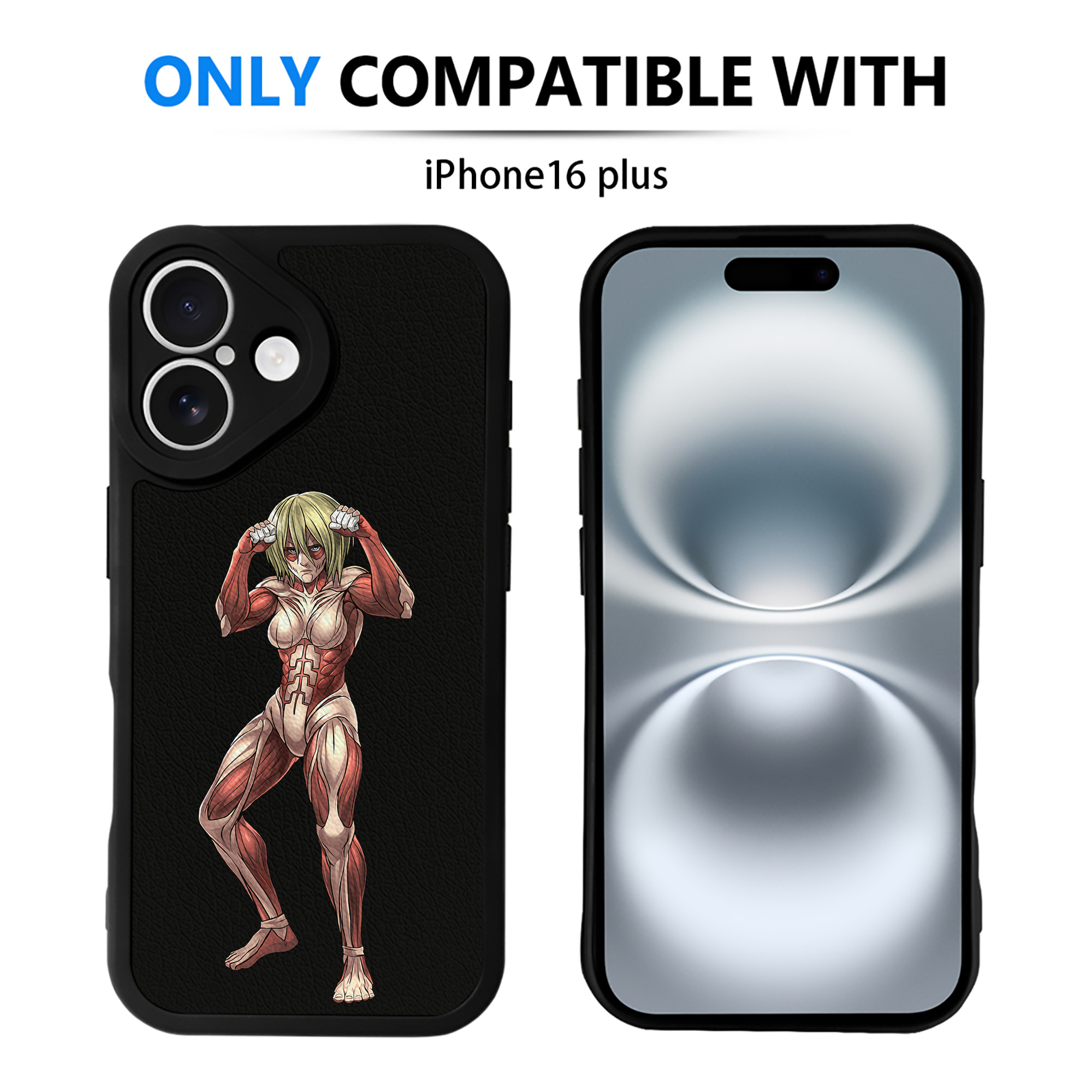 （画像用） 進撃の巨人 Attack on Titan 【iPhone 16シリーズ対応】シリコンスマホケース（レザー調） 材質：シリコン